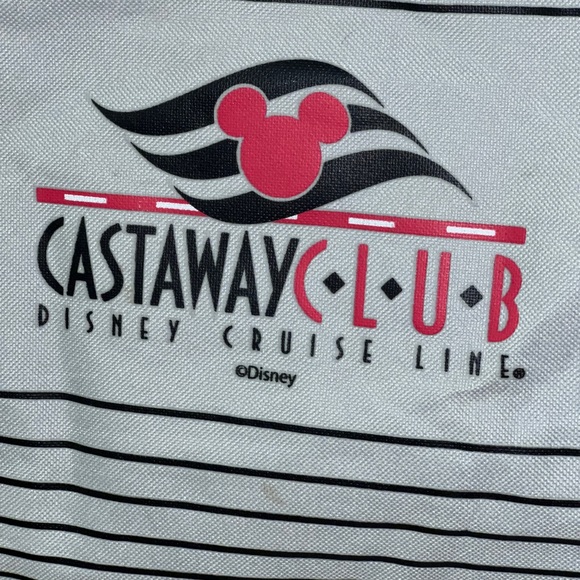 Vintage Disney Cruise Lines Castaway Club Canvas Beach Tote Bag Very Clean - Picture 2 of 6